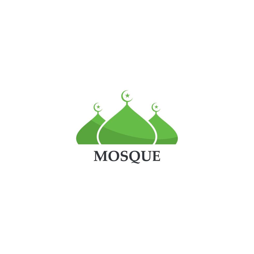 Conception d'illustration vectorielle d'icône musulmane de mosquée vecteur