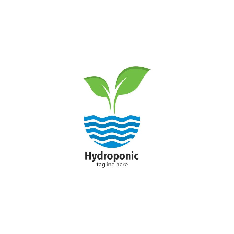 illustration d'icône vectorielle logo hydroponique vecteur