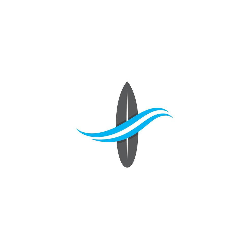 logo de planche de surf avec modèle d'icône vectorielle waterwave vecteur