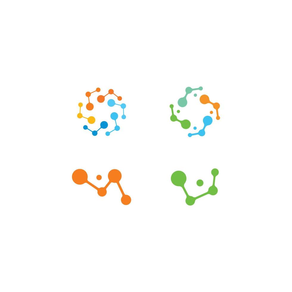 molécule logo icône vecteur
