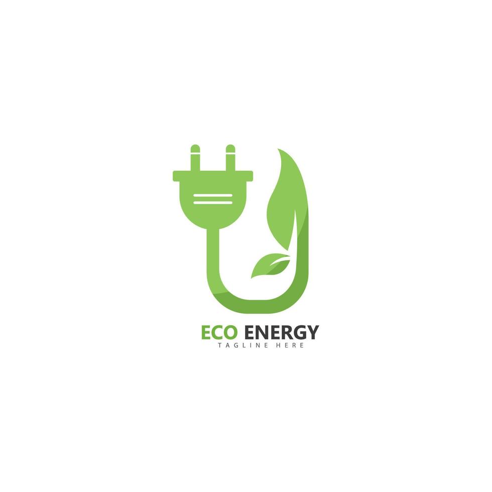 illustration d'icône vectorielle de modèle de logo d'énergie écologique vecteur