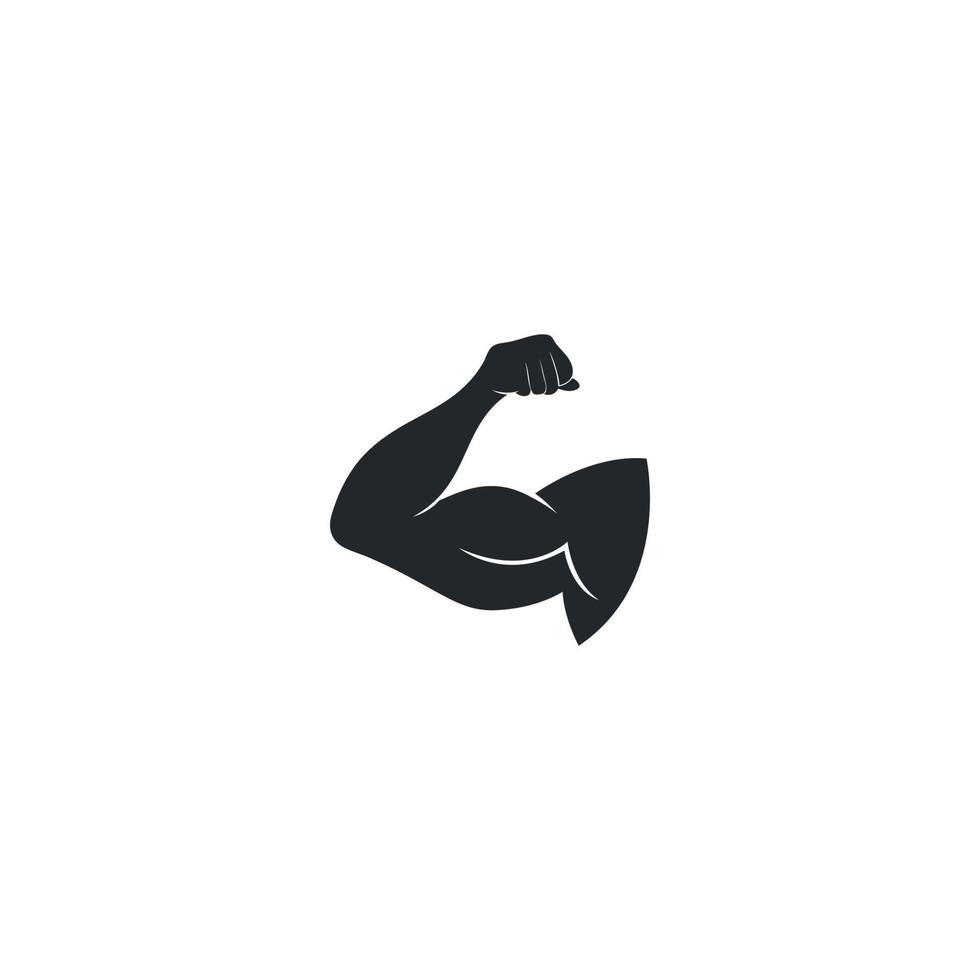 logo d'icône vetor homme fort pour illustration de concept de centre de fitness ou de bodybuilder vecteur