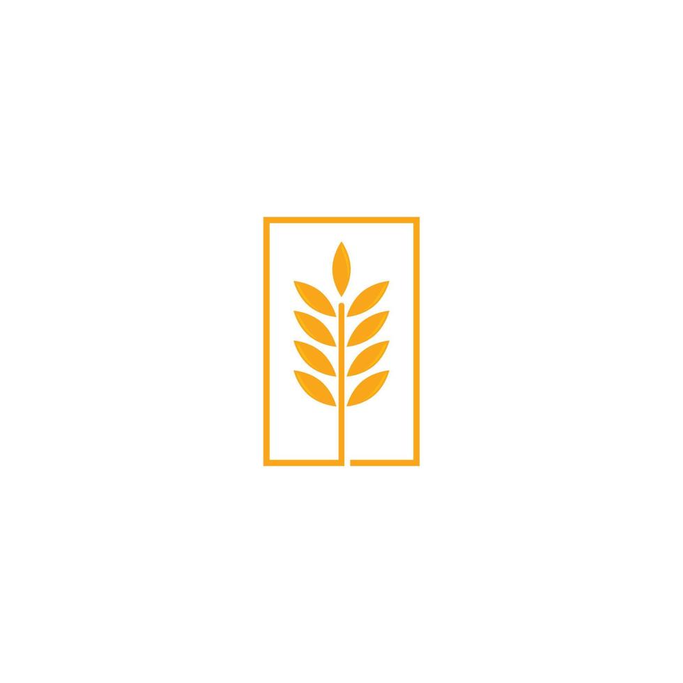 icône de vecteur de modèle de logo de blé de l'agriculture