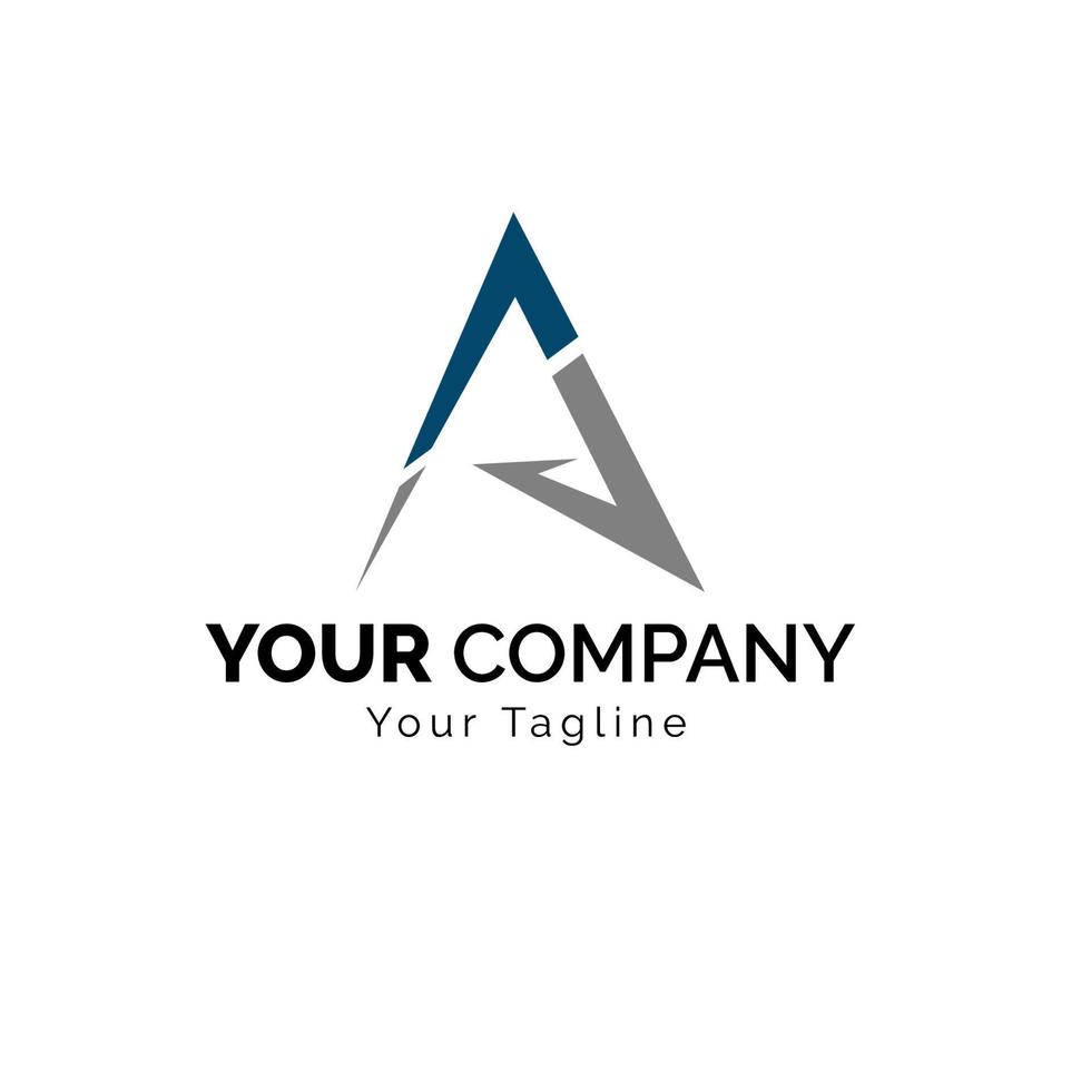 lettre minimale créative une création de logo 2. logotype d'entreprise premium. vecteur libre