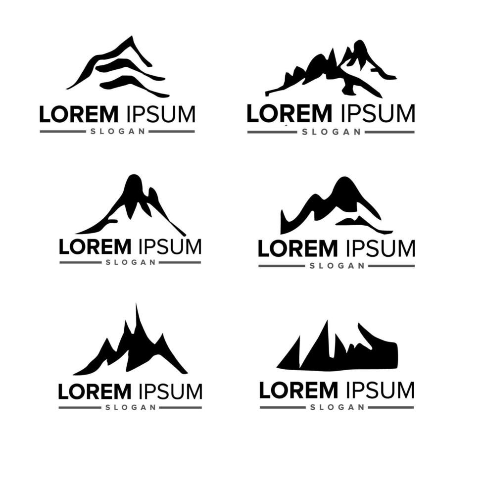 cerf créatif et montagne logo vector illustration vecteur gratuit