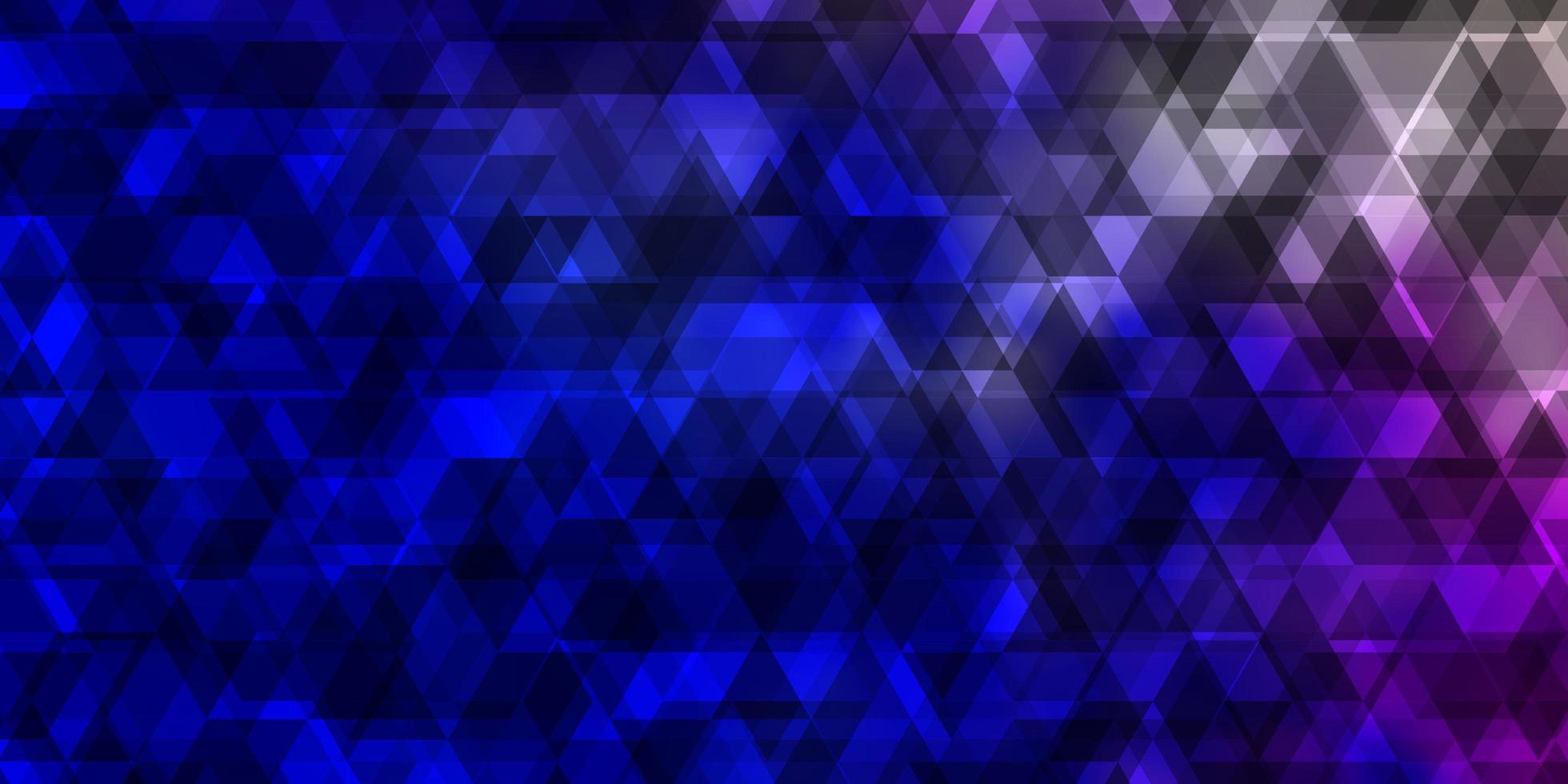 texture de vecteur rose clair, bleu avec des lignes, des triangles.