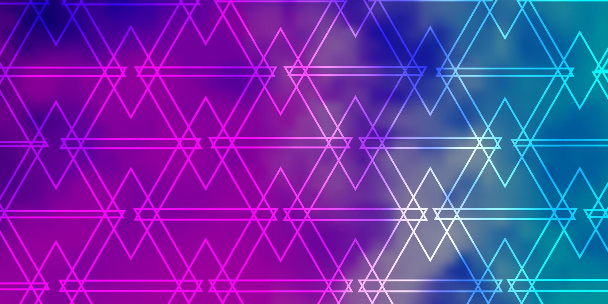 disposition de vecteur rose clair, bleu avec des lignes, des triangles.