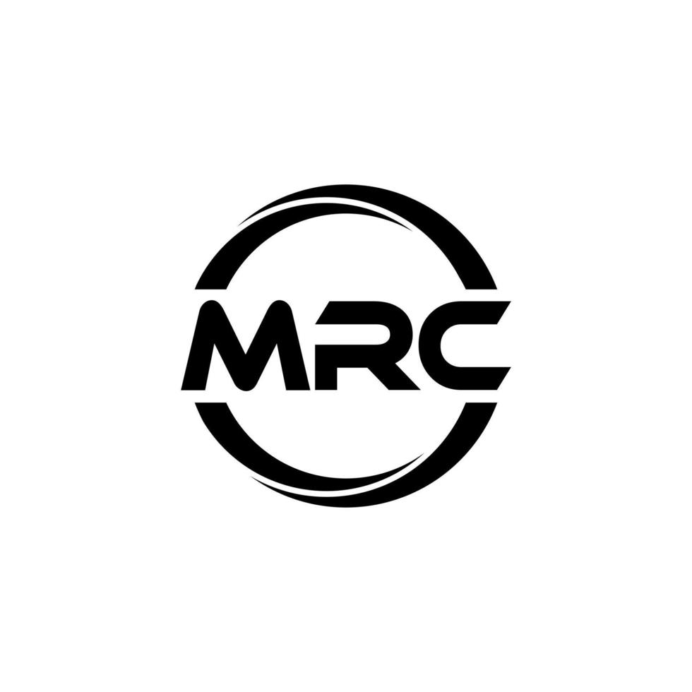 création de logo de lettre mrc en illustration. logo vectoriel, dessins de calligraphie pour logo, affiche, invitation, etc. vecteur