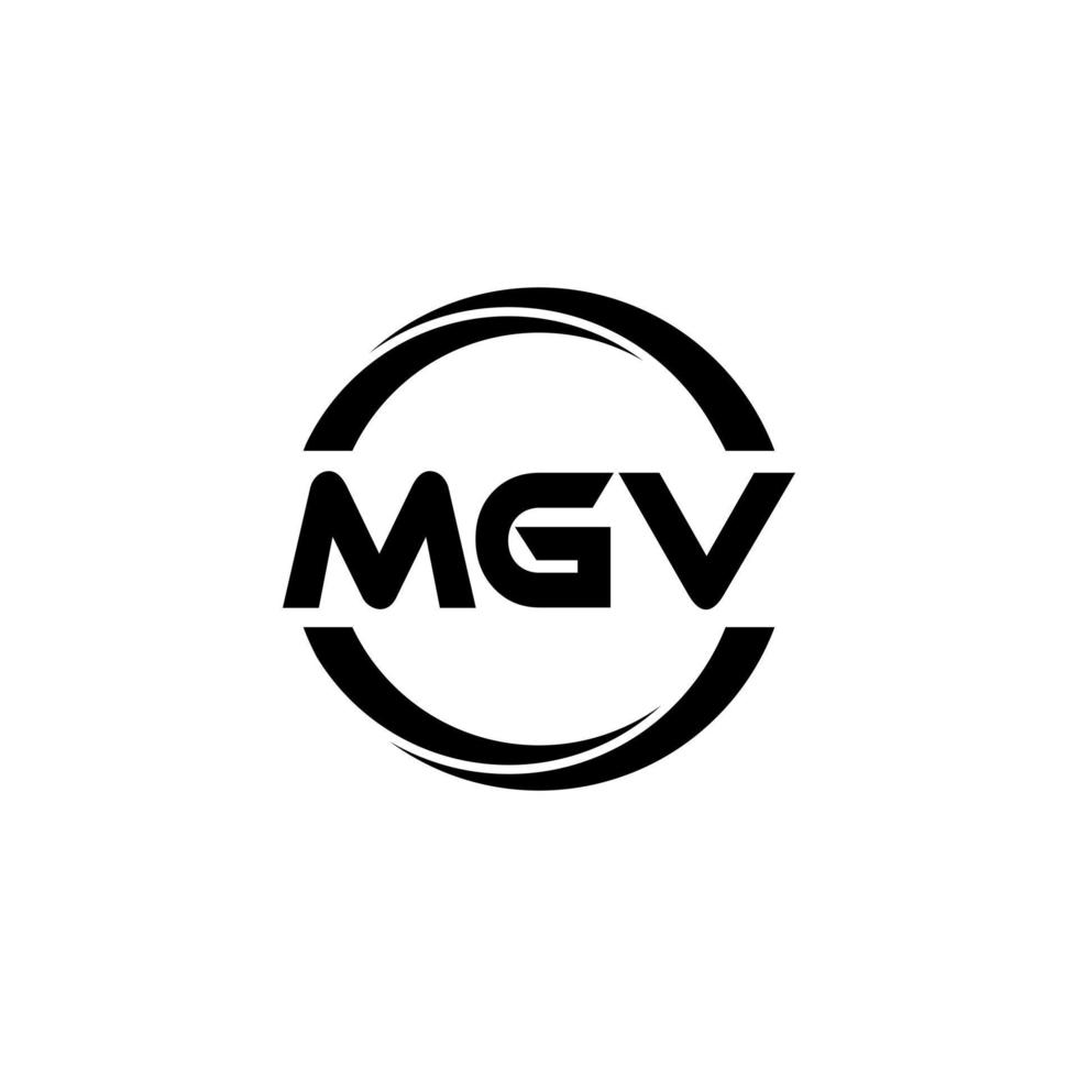 création de logo de lettre mgv dans l'illustration. logo vectoriel, dessins de calligraphie pour logo, affiche, invitation, etc. vecteur