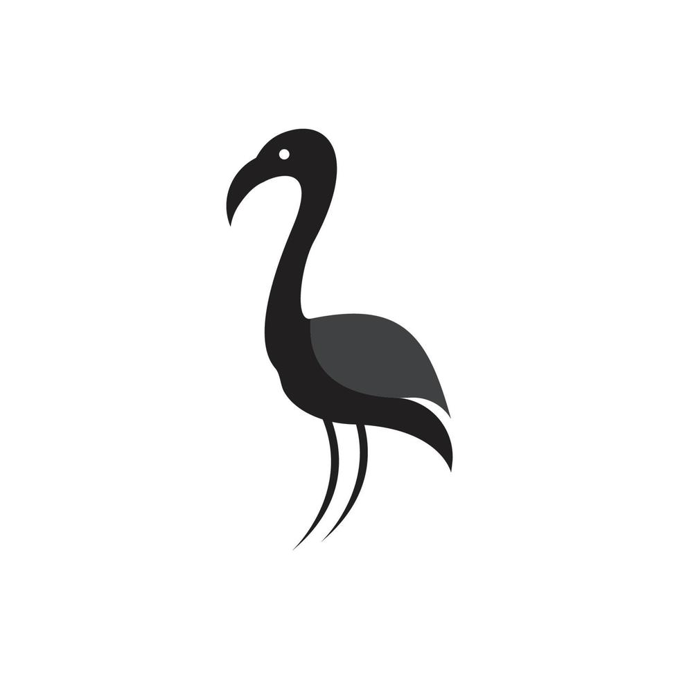 illustration du logo flamant rose vecteur