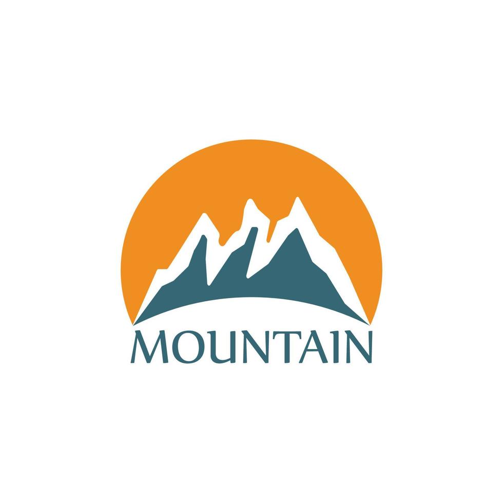 logo d'icône de montagne vecteur