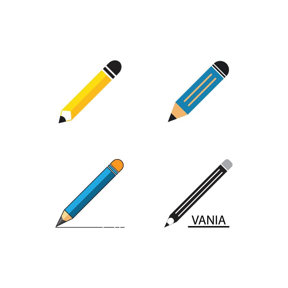 icône du logo crayon vecteur