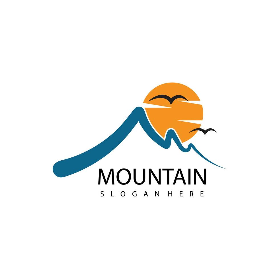 logo d'icône de montagne vecteur