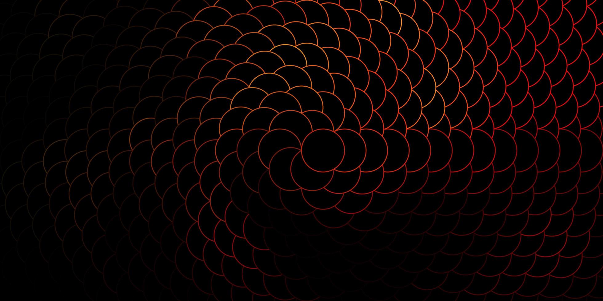 modèle vectoriel orange foncé avec des cercles