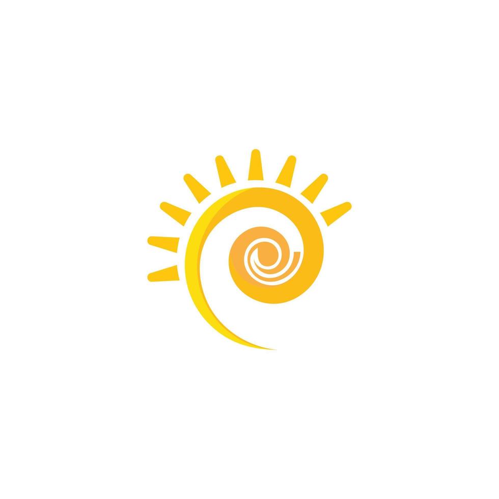 logo d'illustration du soleil vecteur