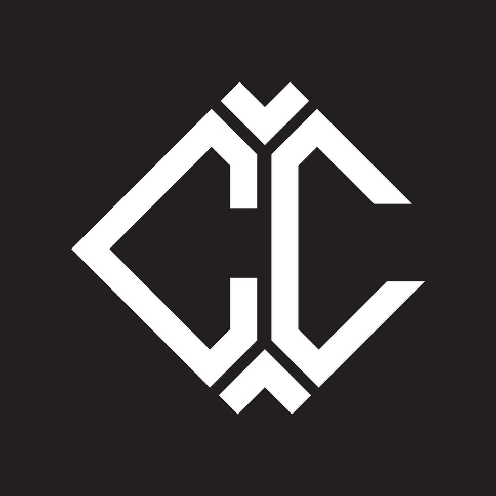 création de logo de lettre cc. création de logo de lettre cc initiale créative. concept de logo de lettre initiales créatives cc. vecteur