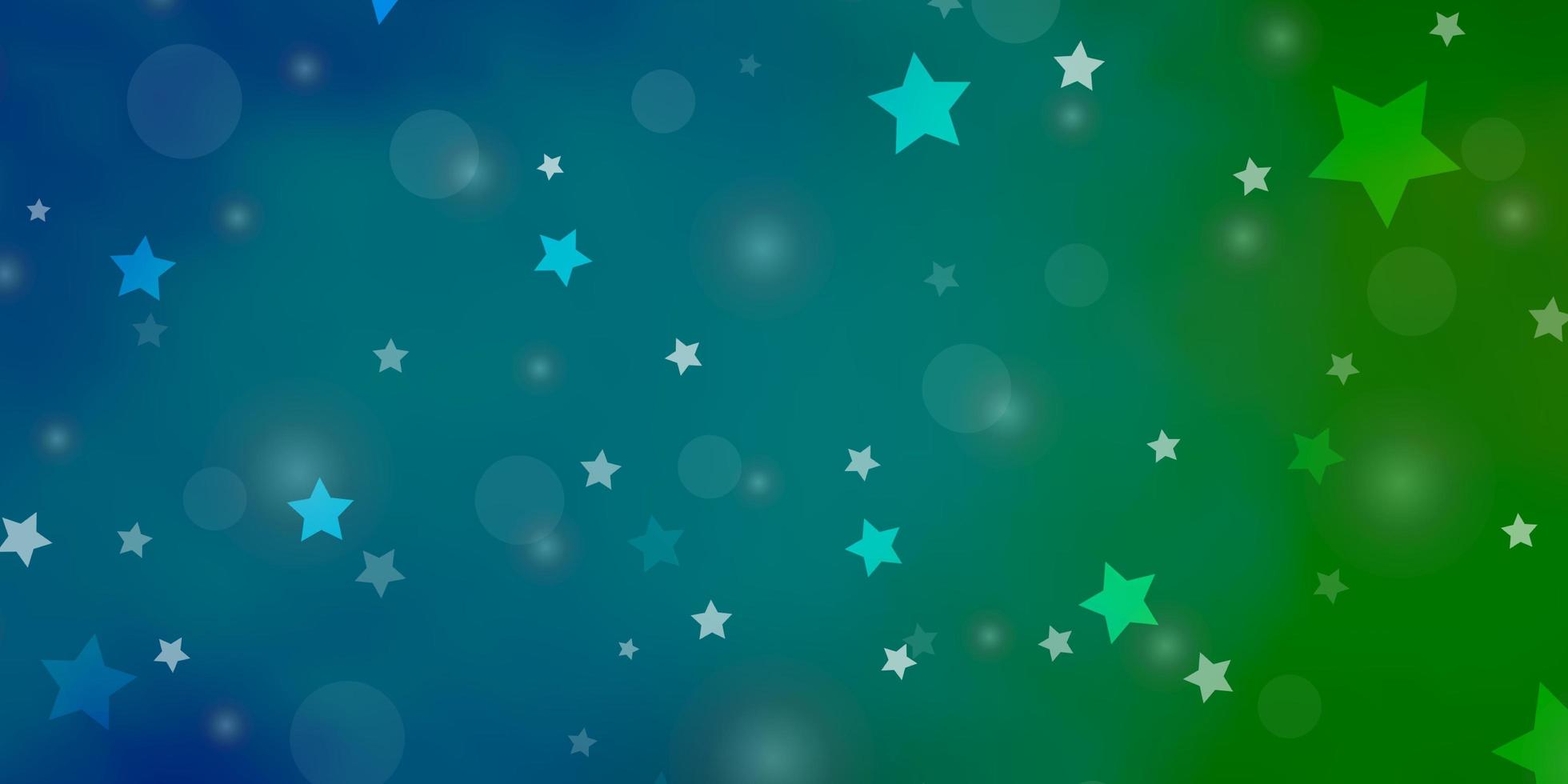 disposition de vecteur bleu clair, vert avec des cercles, des étoiles.