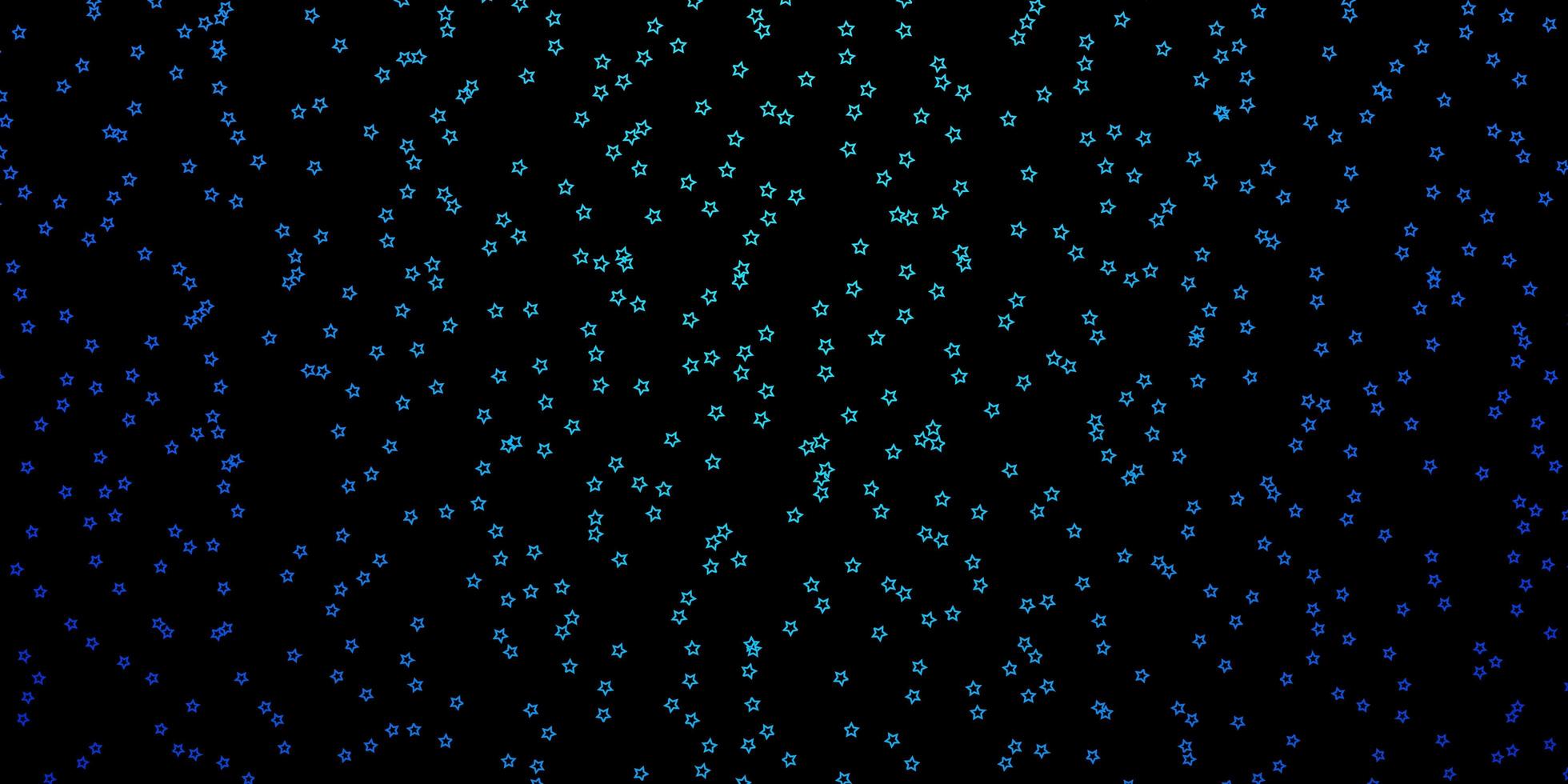 texture de vecteur bleu foncé avec de belles étoiles