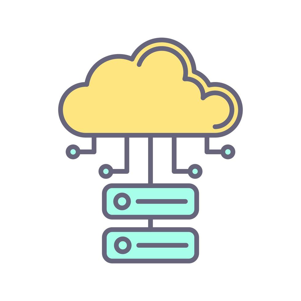 icône de vecteur de base de données cloud