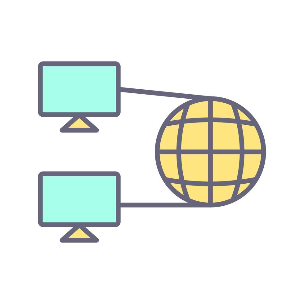 icône de vecteur de connectivité internet