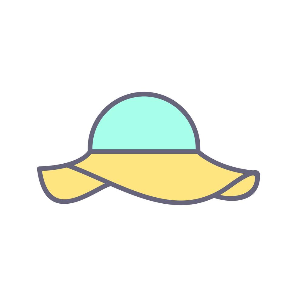 icône de vecteur de chapeau de femme