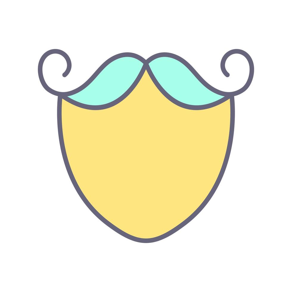 icône de vecteur de barbe et de moustache