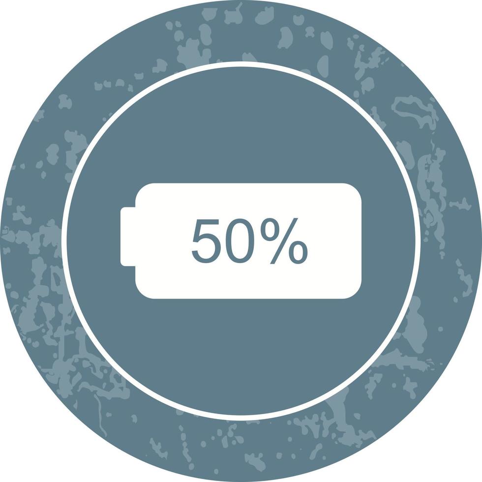 icône de vecteur de demi-batterie unique