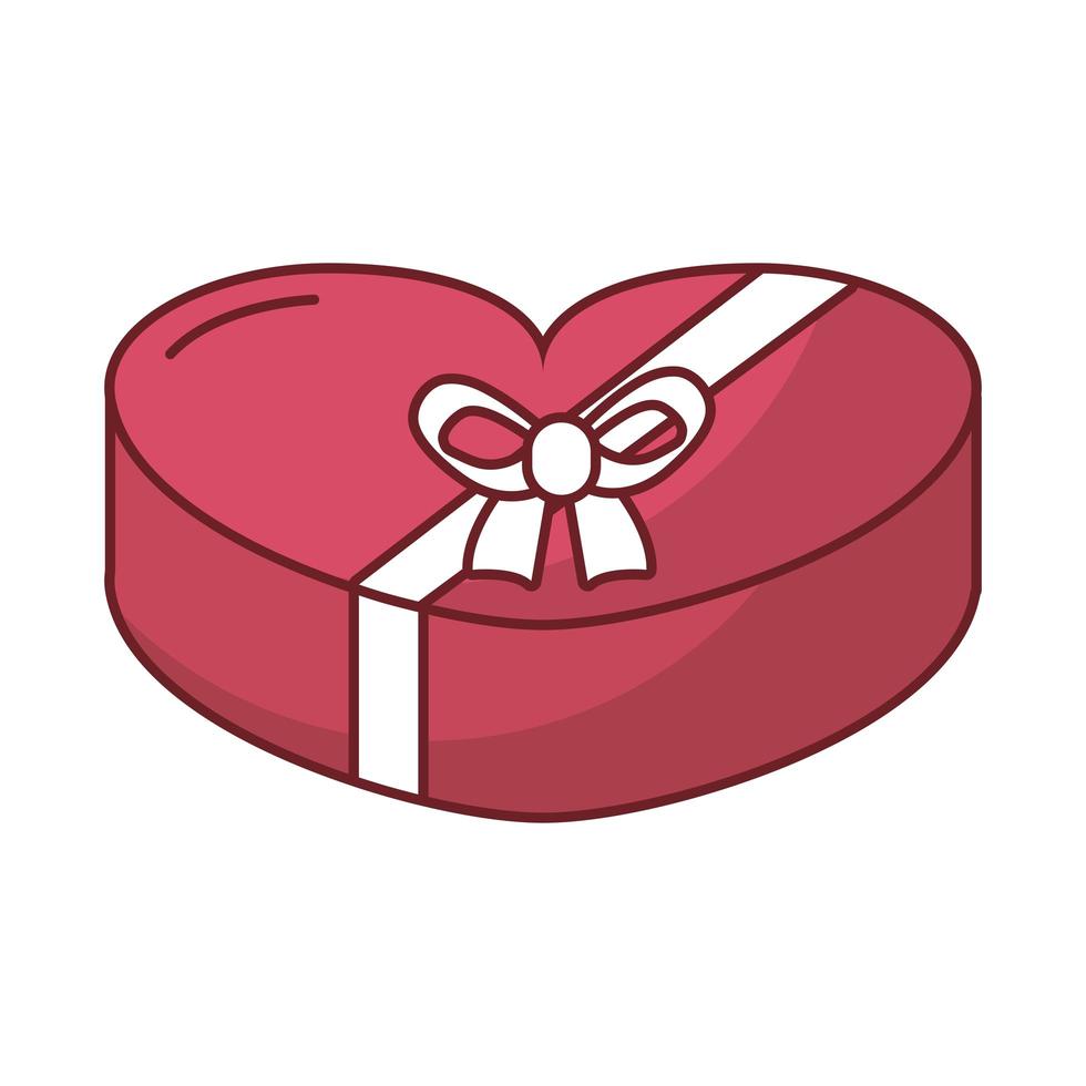 boîte de chocolat coeur joyeux saint valentin vecteur