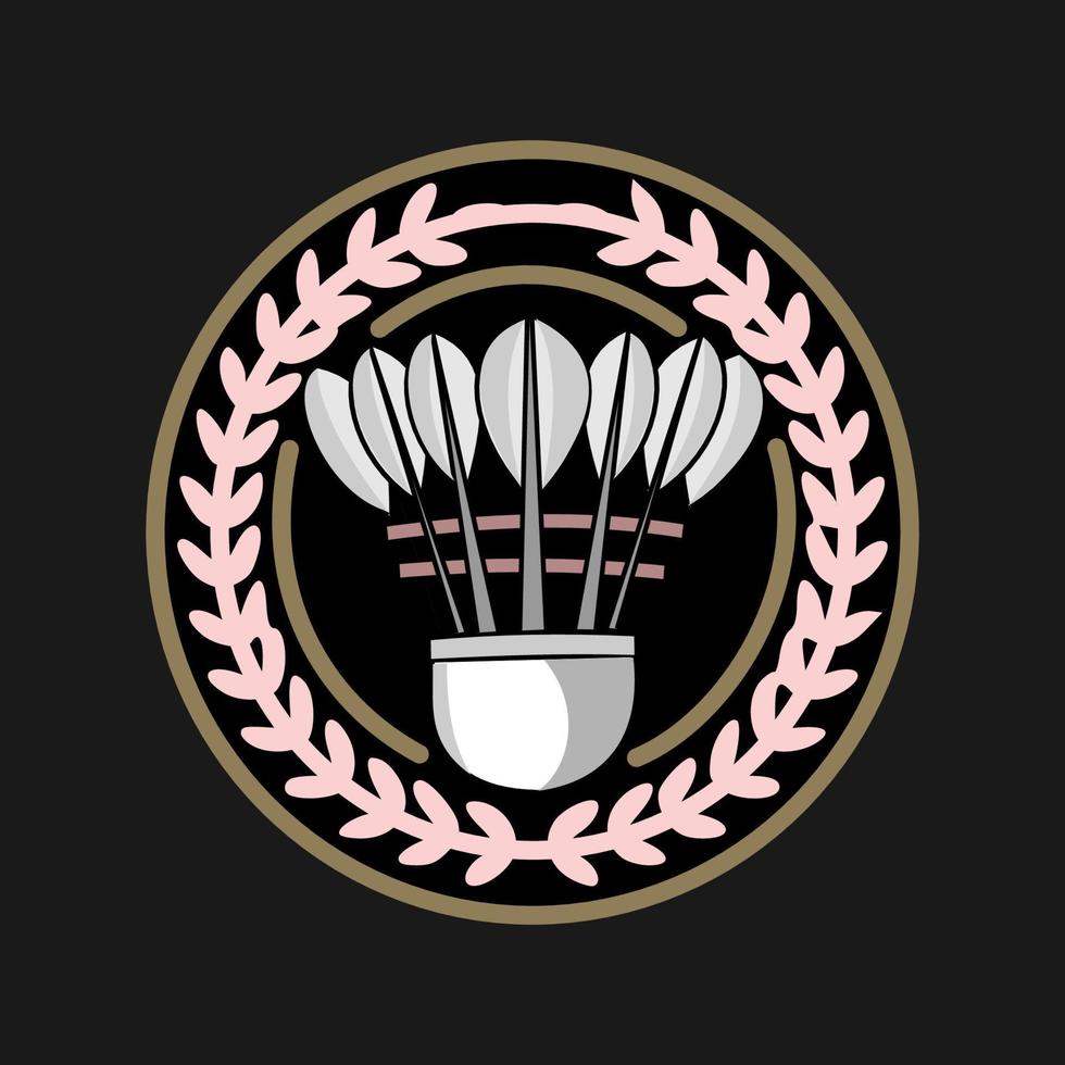 vecteur de conception de logo de badminton. icône du championnat de badminton