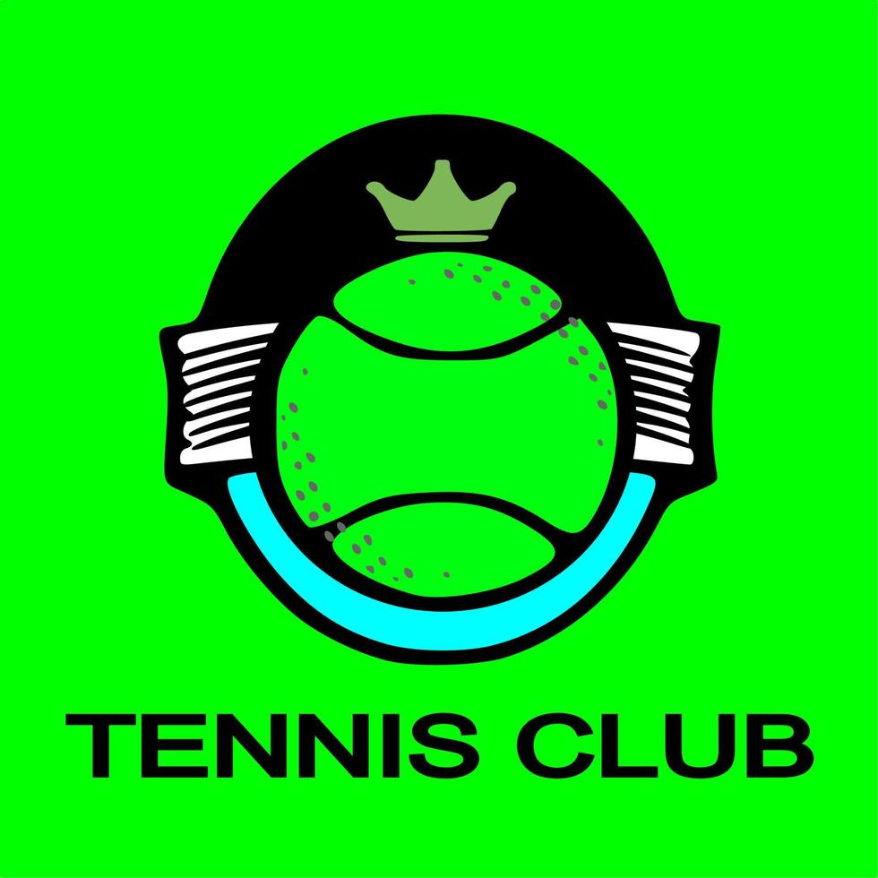 conception d'icône de logo de tennis, modèle d'insigne de sport. illustration vectorielle vecteur