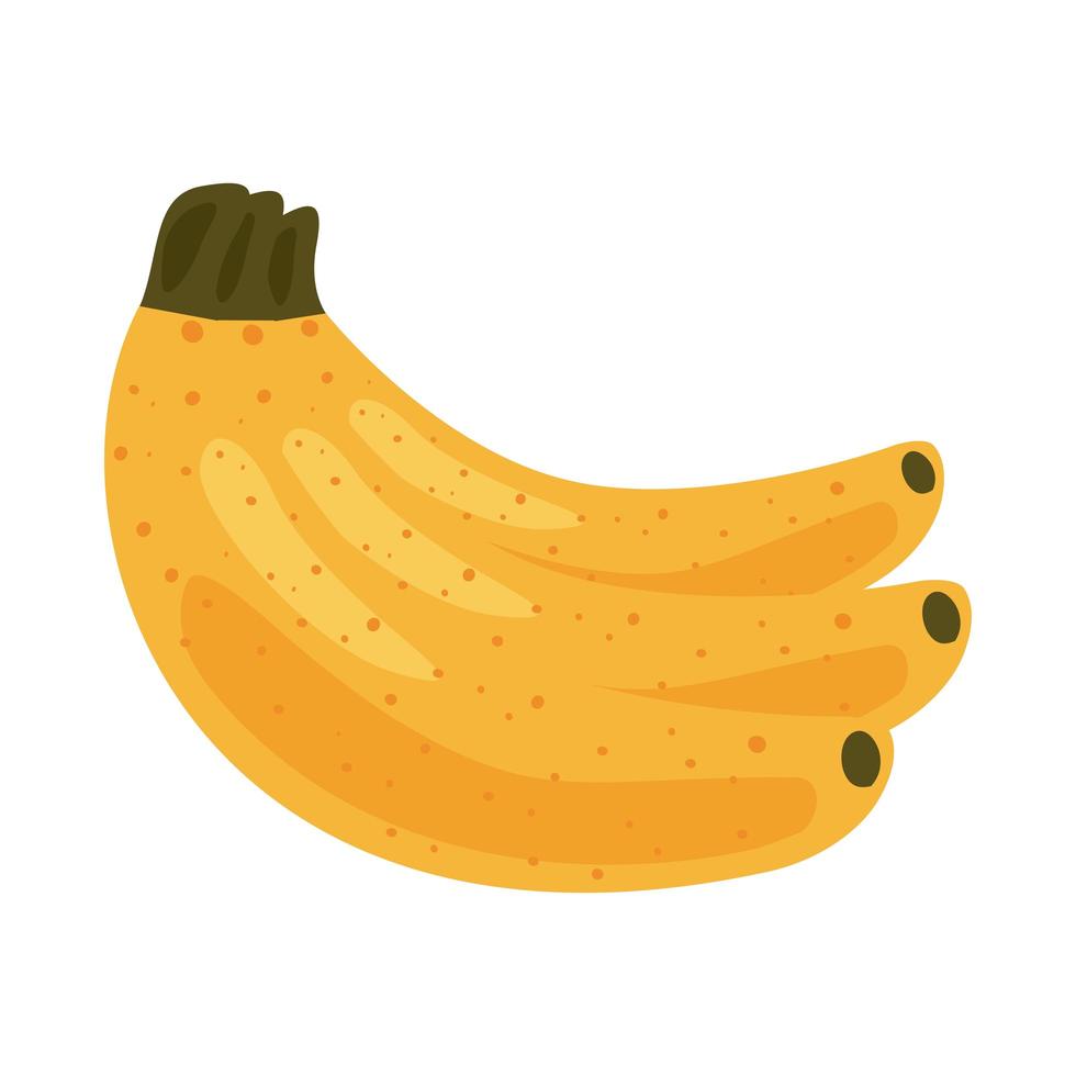 icône de nourriture saine de fruits frais de bananes vecteur