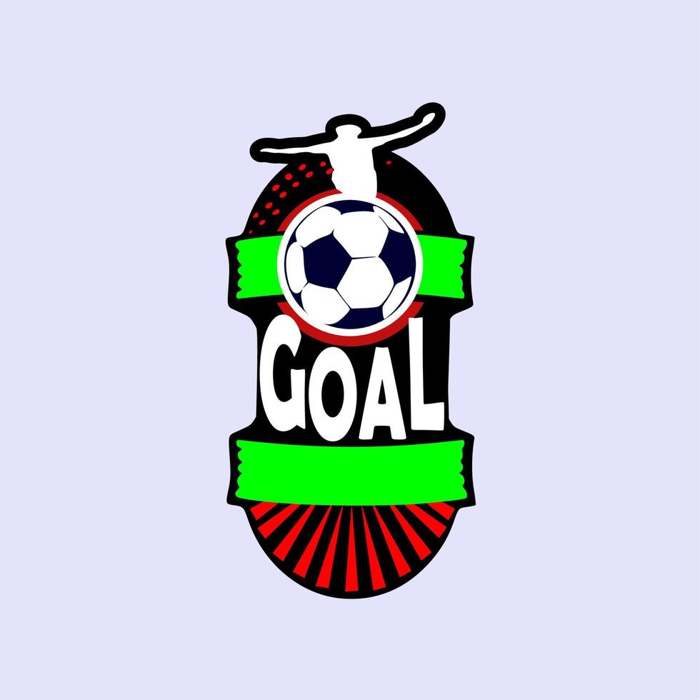 modèles de conception de logo de badge rouge bleu de football de football. illustrations vectorielles d'identité d'équipe de sport isolées sur fond bleu vecteur