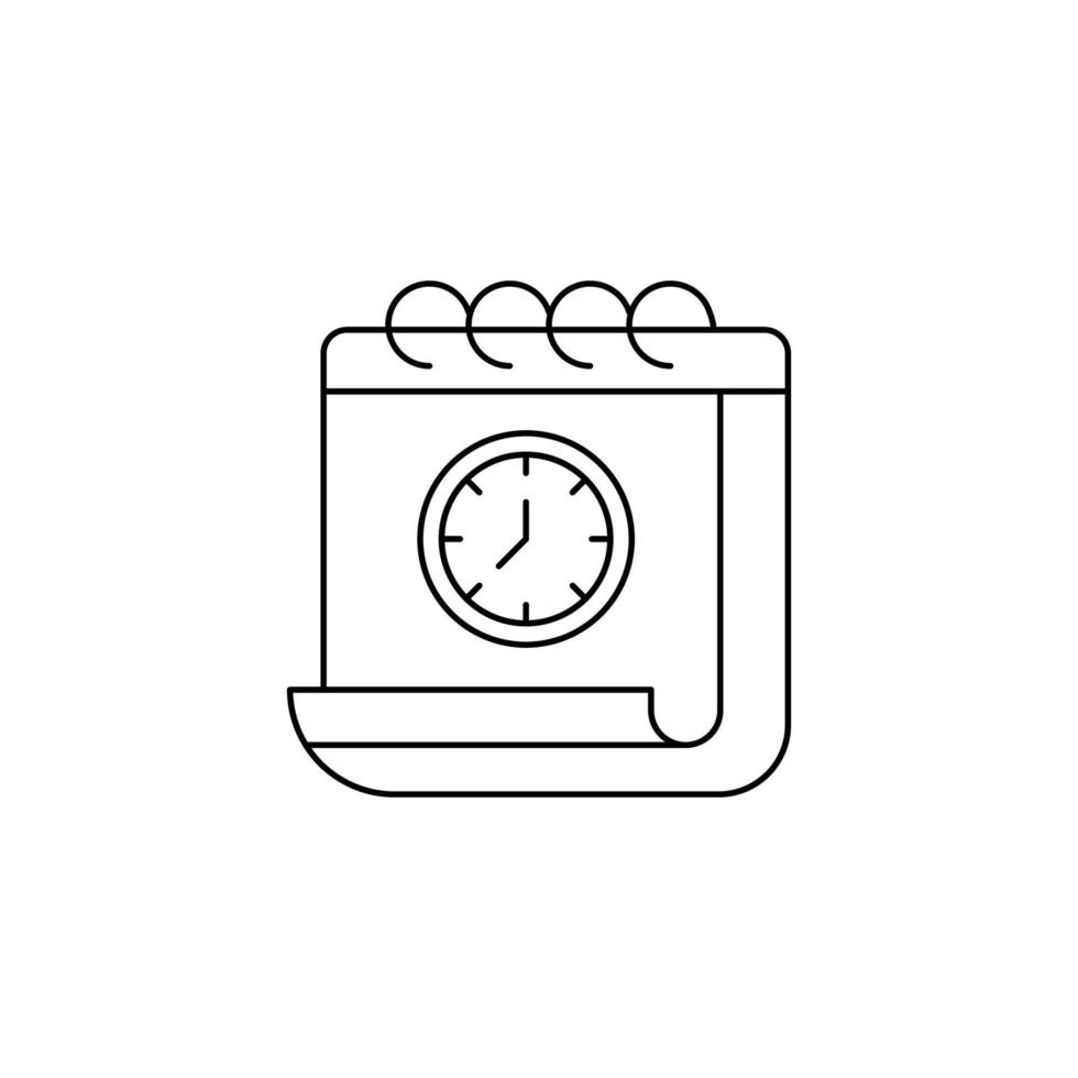 icône de calendrier. icône de contour vecteur