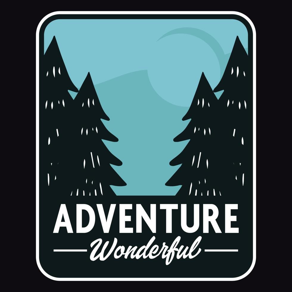 montagne aventure en plein air étiquette vector illustration rétro vintage badge autocollant et t-shirt design