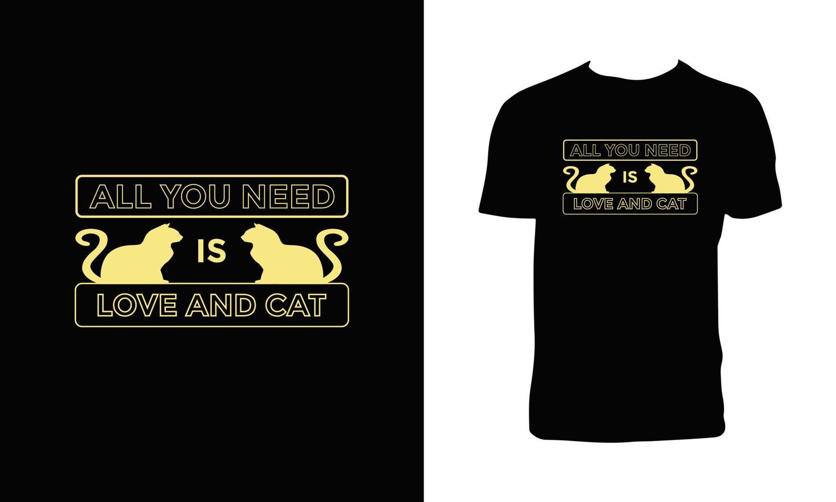 conception de t shirt vecteur typographie chat