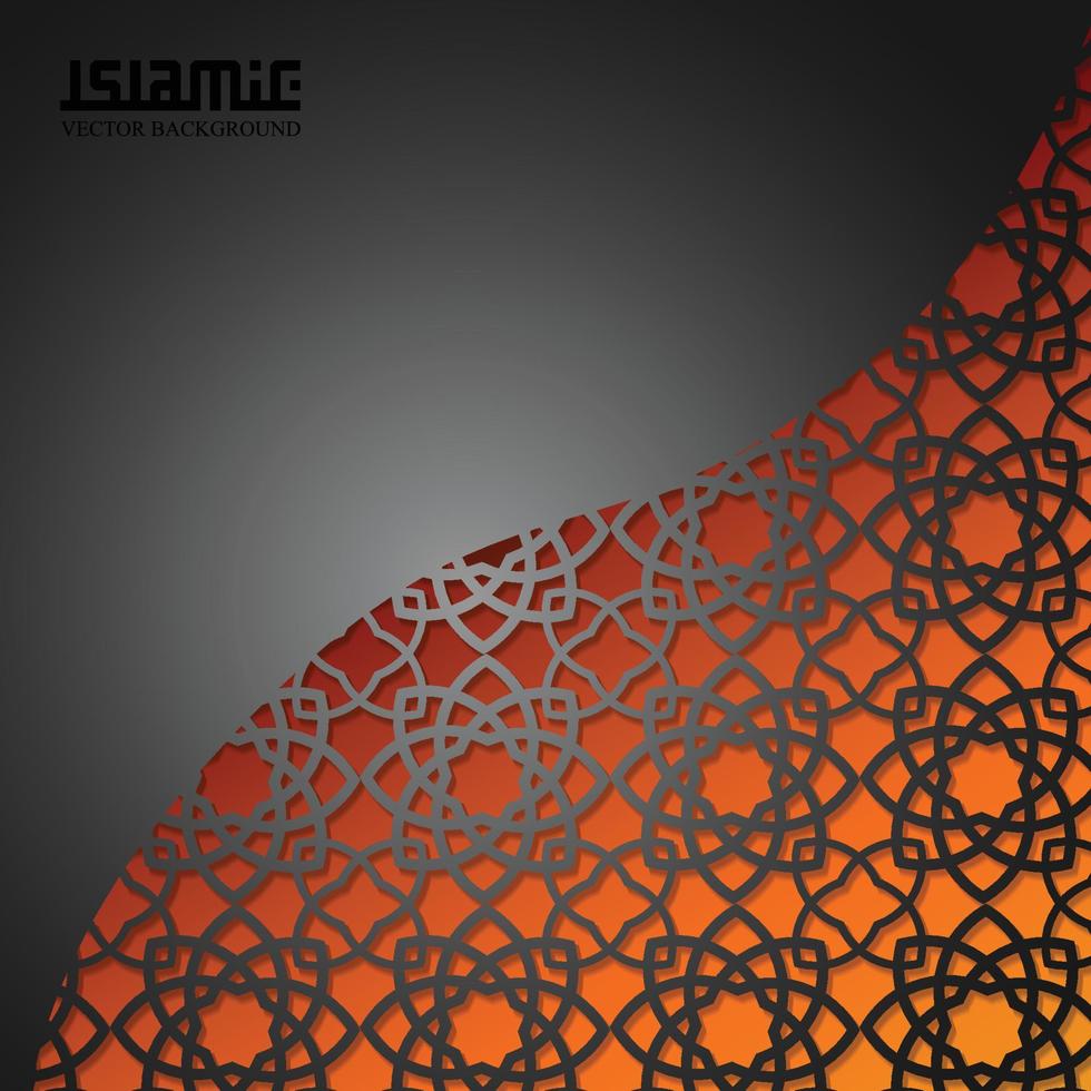 fond sombre islamique, illustration vectorielle d'ornement islamique vecteur
