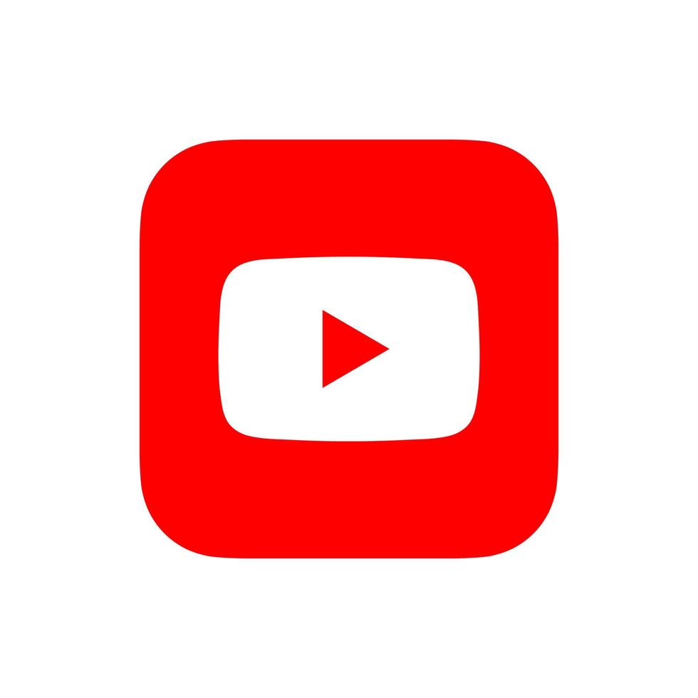 vecteur de logo youtube, vecteur d'icône youtube, vecteur libre de symbole youtube