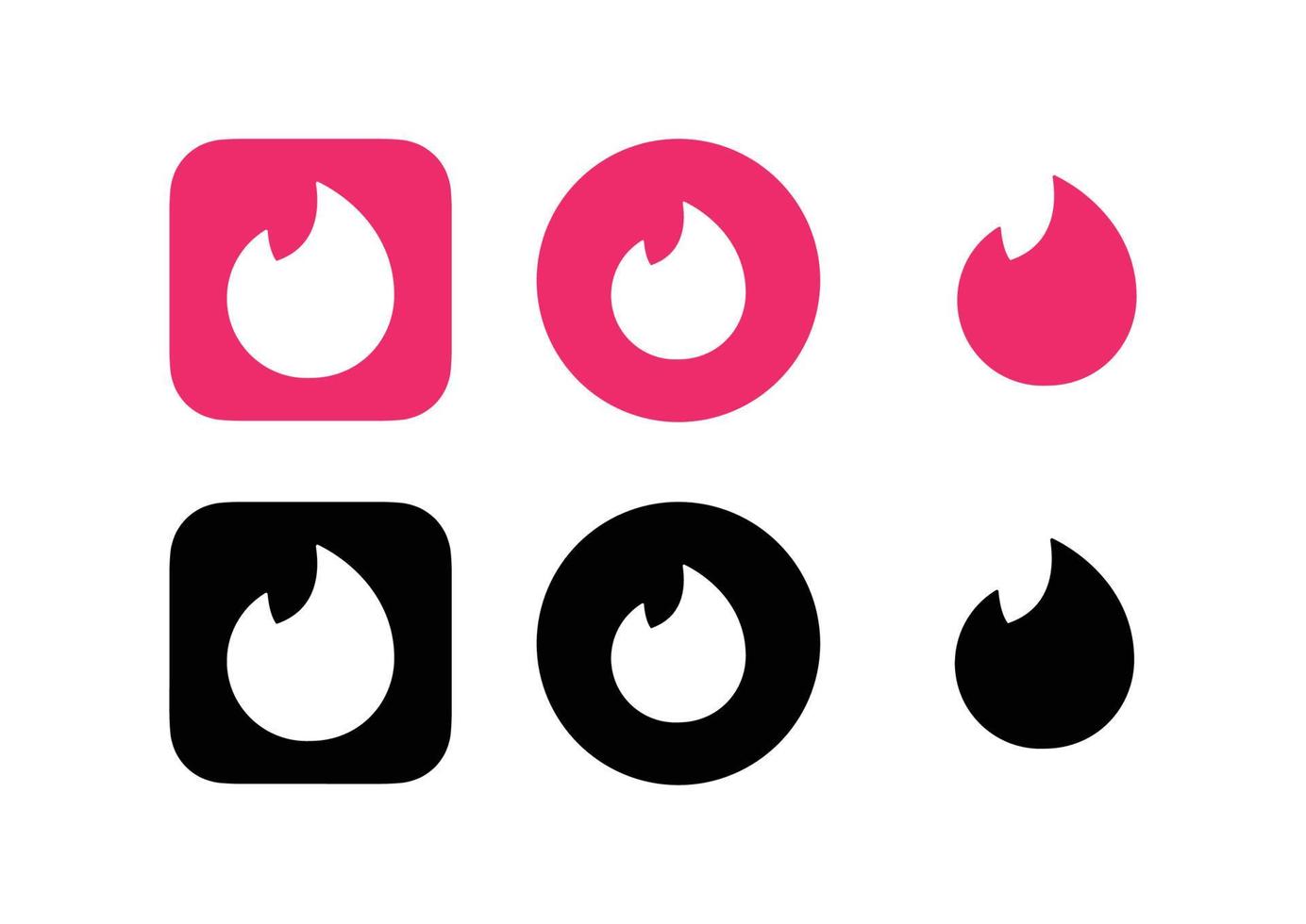 vecteur de logo de l'application tinder, vecteur gratuit de l'icône de l'application tinder