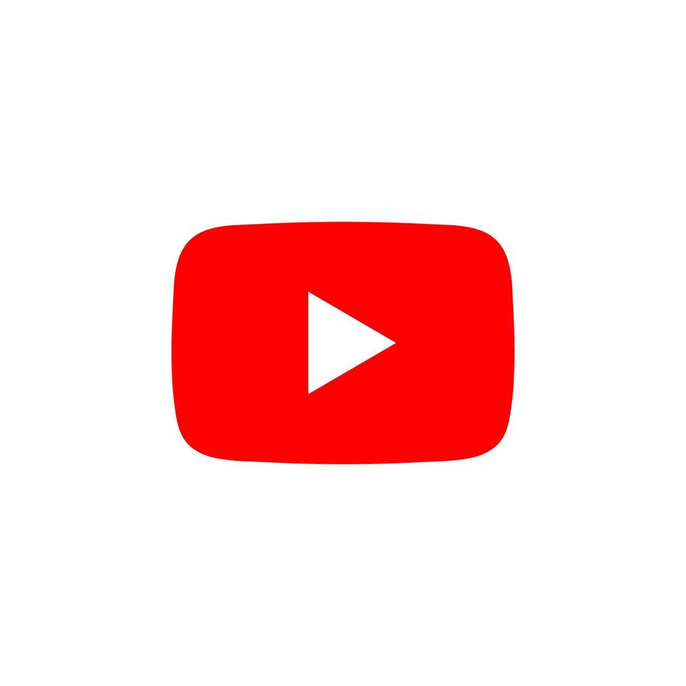 vecteur de logo youtube, vecteur d'icône youtube, vecteur libre de symbole youtube