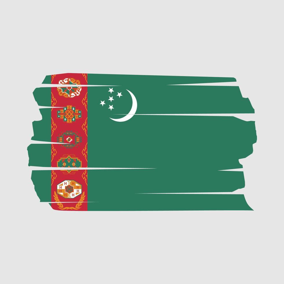 brosse drapeau turkmène vecteur