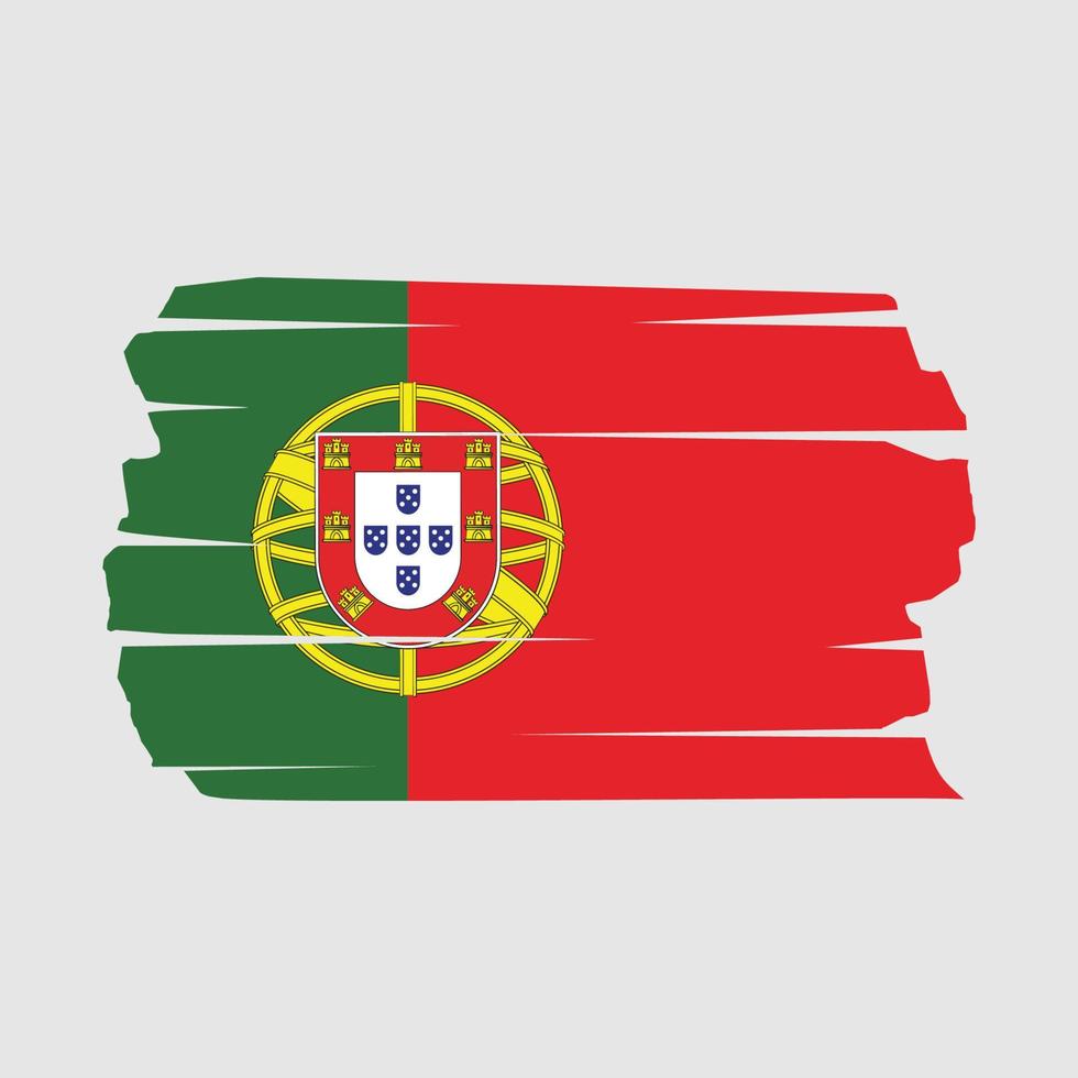 brosse drapeau du Portugal vecteur