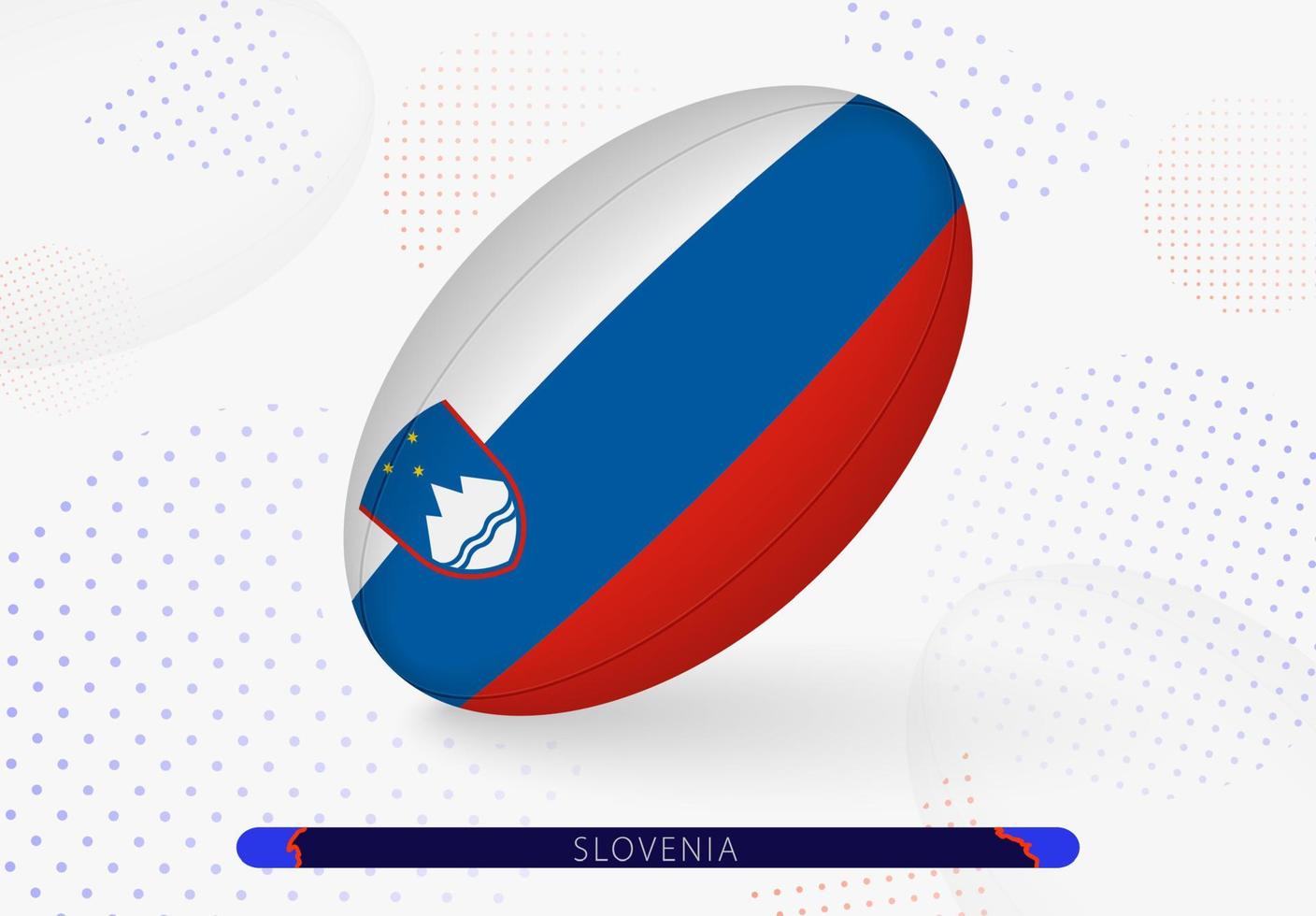 ballon de rugby avec le drapeau de la slovénie dessus. équipement pour l'équipe de rugby de slovénie. vecteur