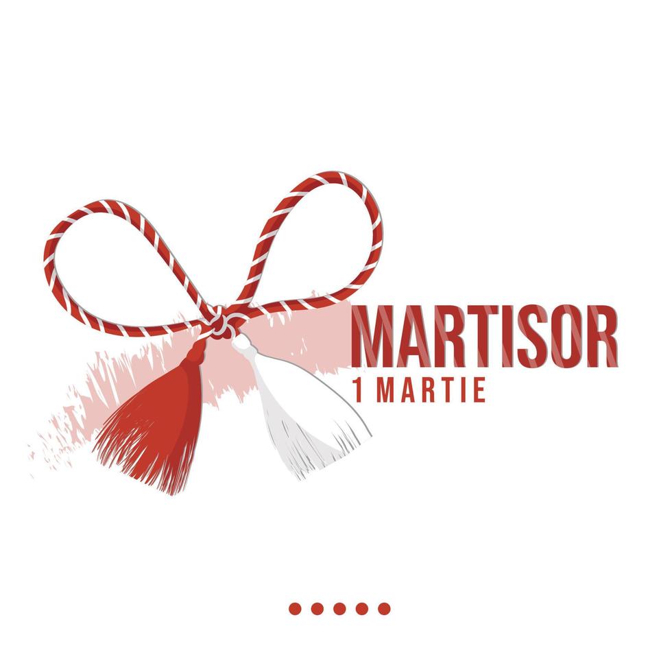 vecteur martisor, accessoire traditionnel pour les vacances du début du printemps en roumanie et en moldavie. 1er Mars