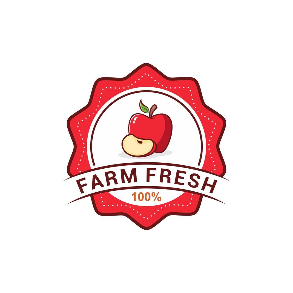 modèle de vecteur de logo pomme fruit