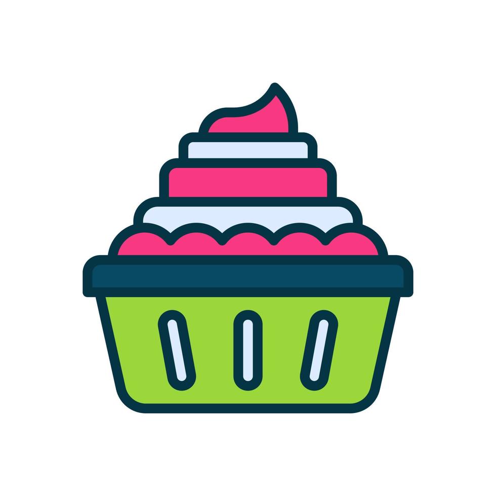 icône cupcake pour votre site Web, mobile, présentation et création de logo. vecteur