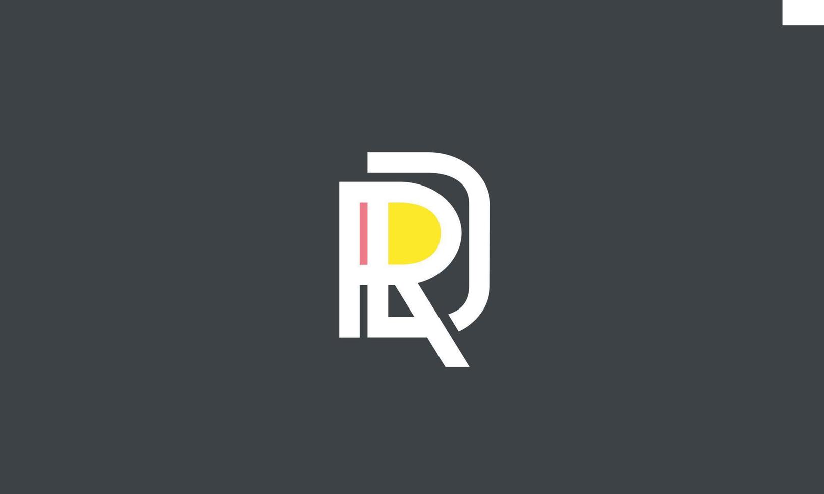alphabet lettres initiales monogramme logo rd, dr, r et d vecteur