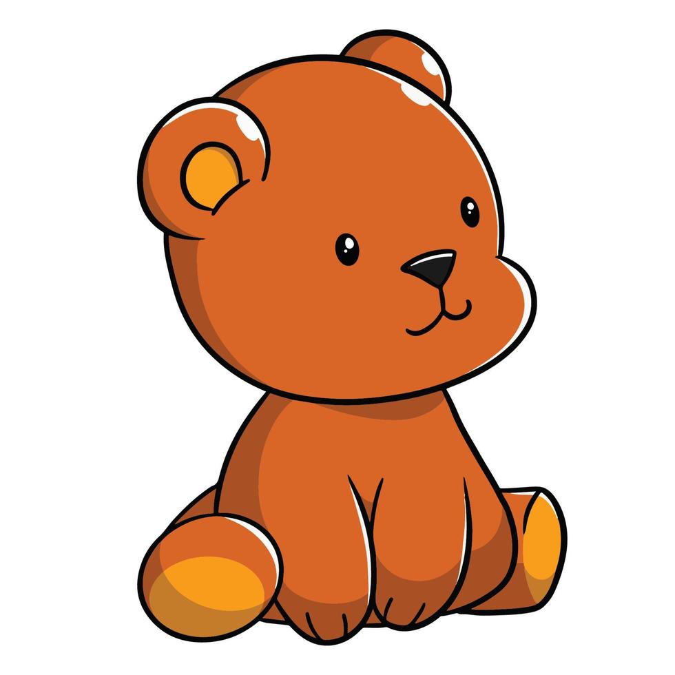 illustration d'ours de dessin animé vecteur