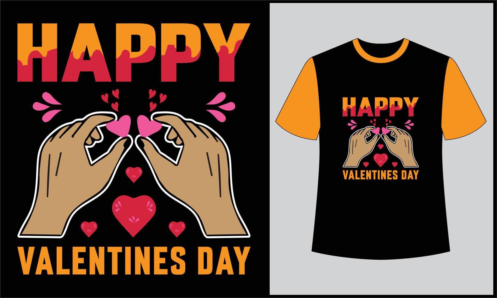 conception de t shirt vecteur main illustration happy valentines day