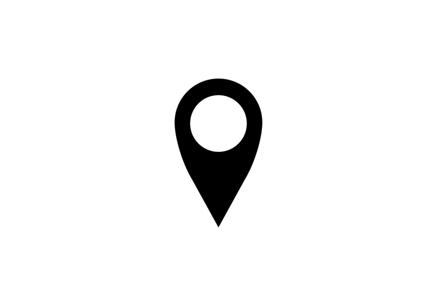 vecteur d'icône de carte de localisation sur fond blanc