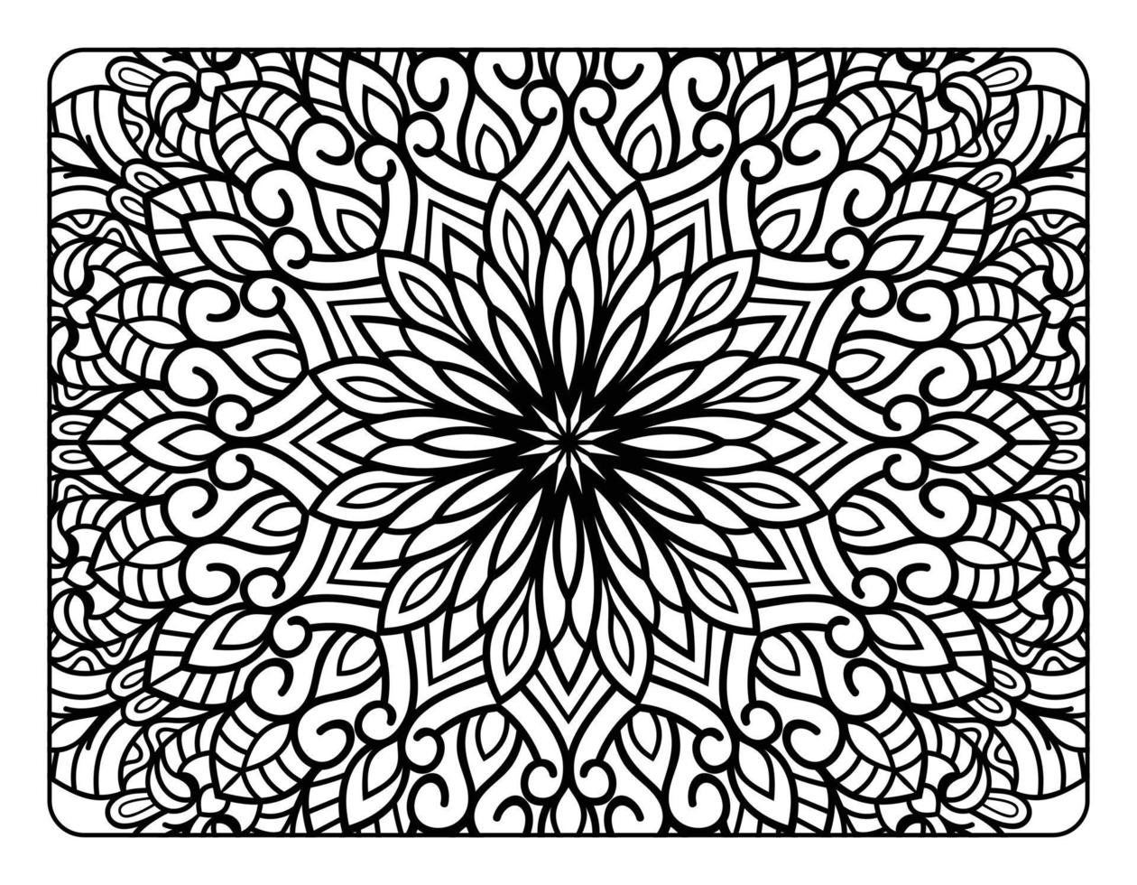 page de coloriage de mandala adulte pour la relaxation, page de coloriage  pour adulte, page de livre de coloriage avec art de motif de mandala floral  18917430 Art vectoriel chez Vecteezy